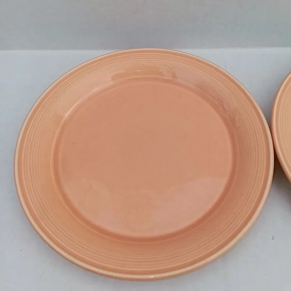 Vintage Nancy Calhoun Light Peach Salad Plate-Set Of 4-Stoneware-8